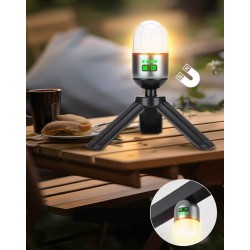 YEMAO - Lanterna mini de camping, multifunctionala, reincarcabila, cu baza magnetica si trepied, 27900, tescomak.ro