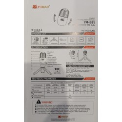 YEMAO - Lanterna mini de camping, multifunctionala, reincarcabila, cu baza magnetica si trepied, 27904, tescomak.ro