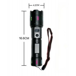 COBA - Lanterna reincarcabila COBA CB-X89, zoom, 9800 mAh, metal, LCD, 500m, 29438, tescomak.ro