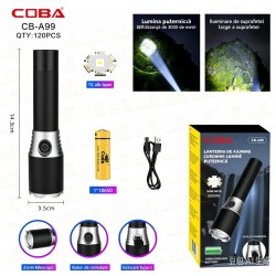 COBA - Lanterna de mana profesionala, putere 10W, 500m, CB-A99, 29614, tescomak.ro