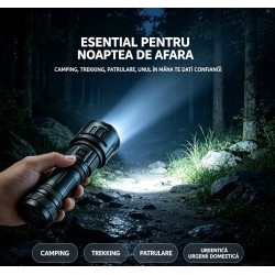 YEMAO - Lanterna portabila YEMAO YM-A11,  LED XHP70, functie de power bank, incarcare prin USB Type-C, 1000m, 29739, tescomak.ro