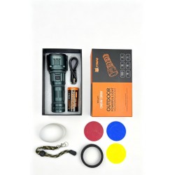 YEMAO - Lanterna portabila YEMAO YM-A11,  LED XHP70, functie de power bank, incarcare prin USB Type-C, 1000m, 29752, tescomak.ro