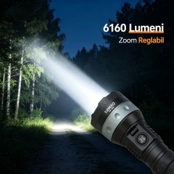 YEMAO - Lanterna LED YEMAO YM-A2-C,  Raza fasciculului 480 m,  Capacitate baterie 5000 mAh, 29770, tescomak.ro