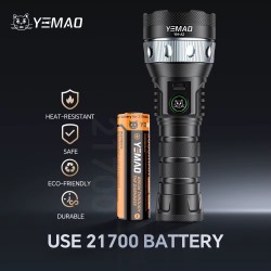 YEMAO - Lanterna LED YEMAO YM-A2-C,  Raza fasciculului 480 m,  Capacitate baterie 5000 mAh, 29771, tescomak.ro