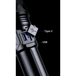 YEMAO - Lanterna YEMAO YM-G641 TG 60W, acumulator 33140, Power Bank, Type-C, zoom, 29855, tescomak.ro