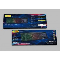 Tastatura RGB Rainbow LED Multimedia cu fir