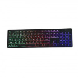 Tastatura RGB Rainbow LED Multimedia cu fir