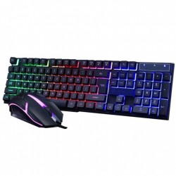 Tastatura si mouse pentru jocuri cu iluminare RGB-Set