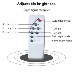 TESCOMAK - Proiector LED SMD, cu panou solar si telecomanda, 36000 mAh LiFePO4, 6000K, 6864, tescomak.ro