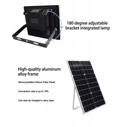 TESCOMAK - Proiector LED SMD, cu panou solar si telecomanda, 36000 mAh LiFePO4, 6000K, 6867, tescomak.ro