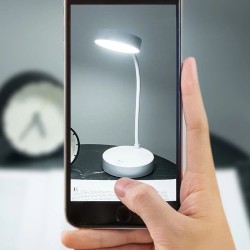 Soleil World - Lampa de studiu cu protectie a ochilor, pliabila, reincarcabila, baza rotunda, 8074, tescomak.ro