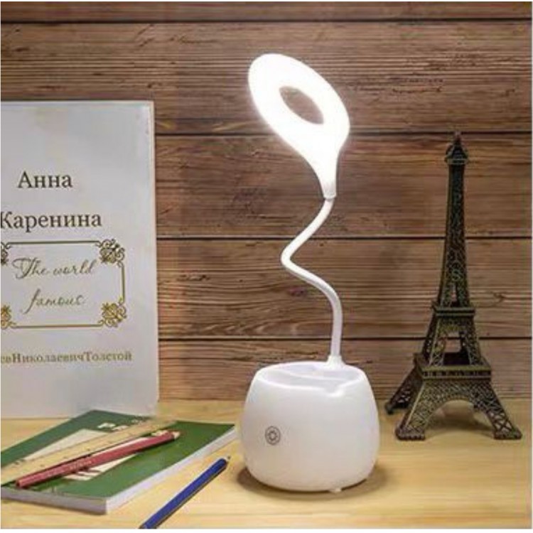 Lampa de birou flexibila cu separatoare si suport pentru telefonul mobil