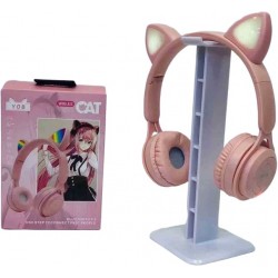Casti Bluetooth 5.0 cu urechi de pisica pentru copii, 8319, tescomak.ro