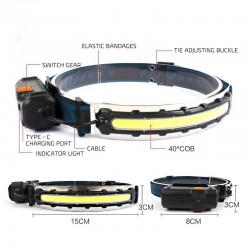 TESCOMAK - Lanterna de cap, led, cu senzor de miscare, 8484, tescomak.ro