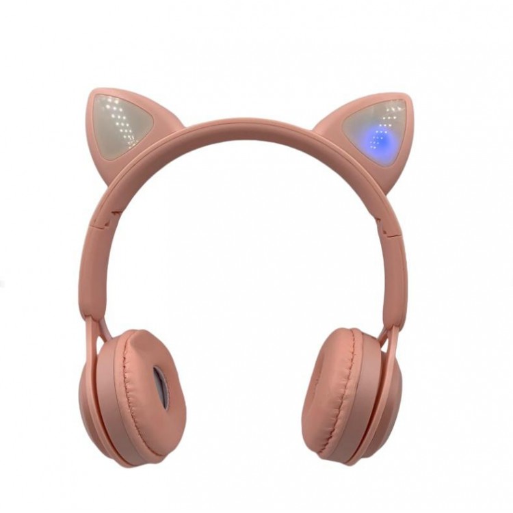 Casti Bluetooth 5.0 cu urechi de pisica pentru copii