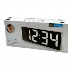 Ceas digital de masa cu LED si alarma, format 12/24H